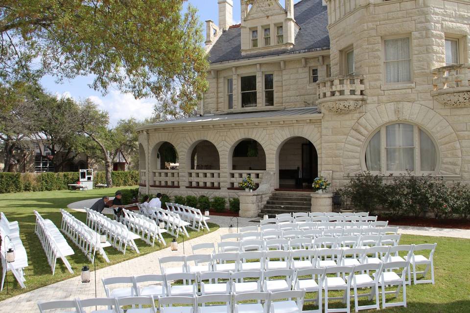 Wedding ceremony area