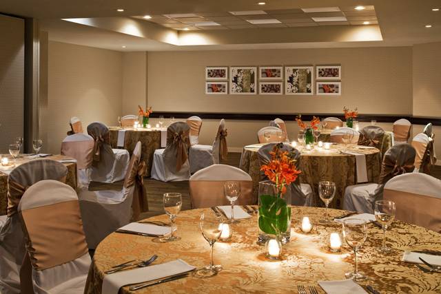 Table setup with centerpiece