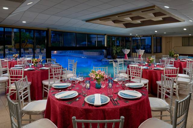 Table setup with centerpiece