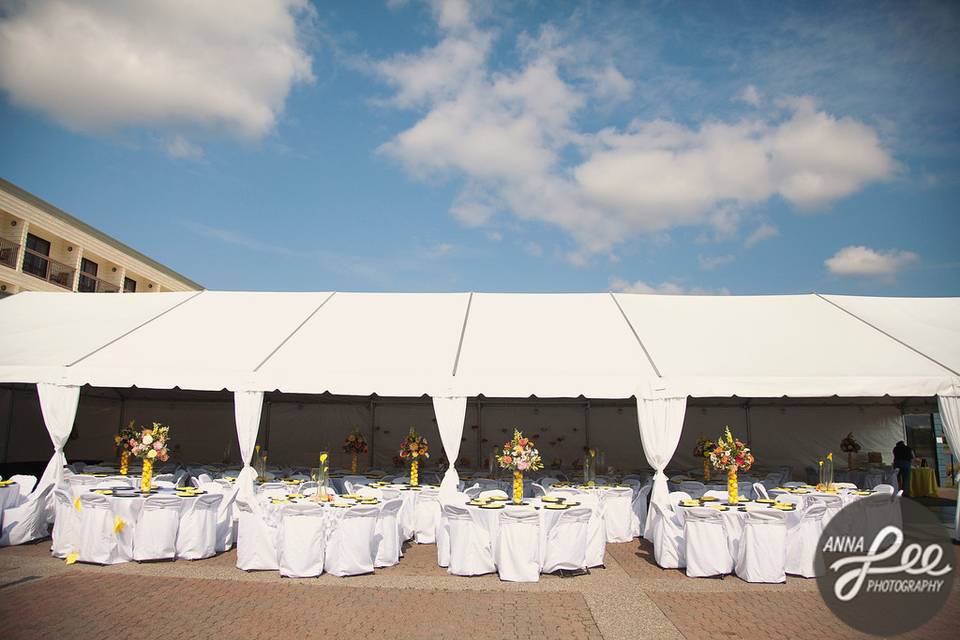 Patio Reception with Tent