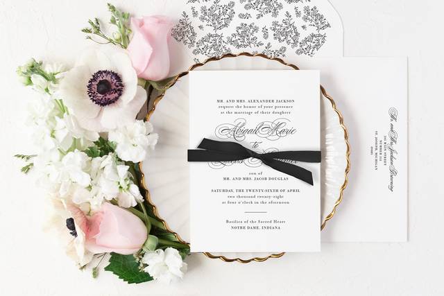 Black tie invitation suite