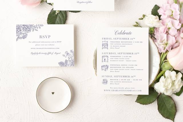 Garden wedding invitations