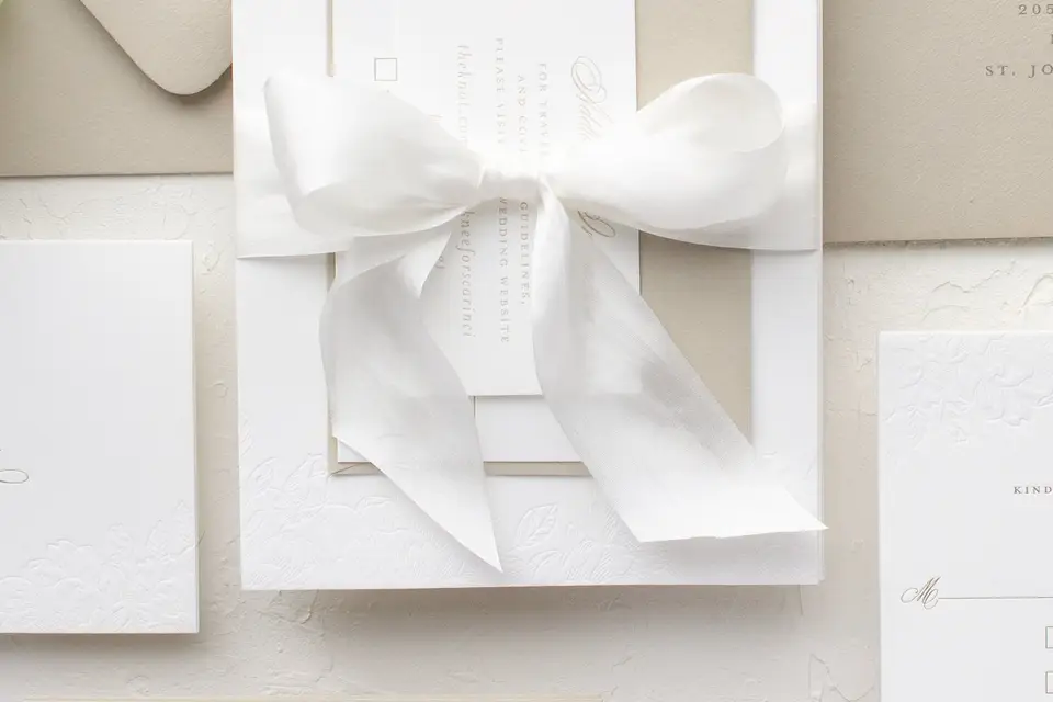 Silk Ribbon Wedding Invitations  The Wedding Stationery Guide - Banter and  Charm