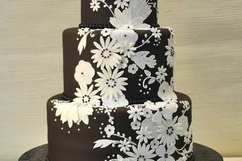 Black and white cake