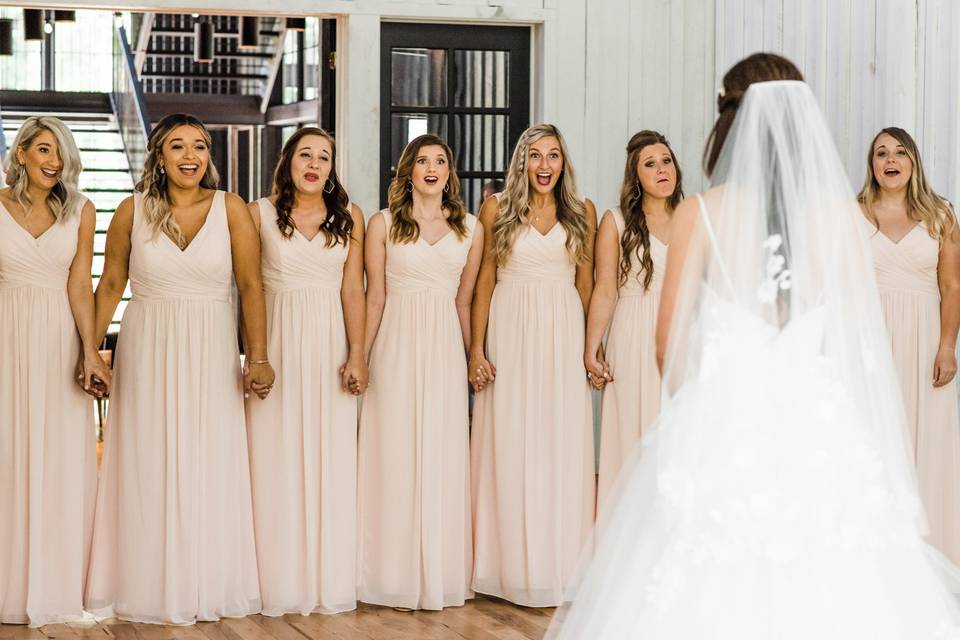 Swooning bridesmaids