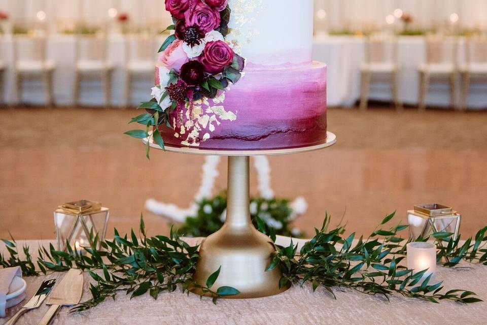 Four-tiered cake