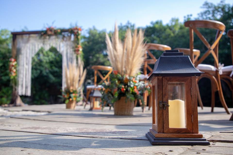 Garden Wedding Setup