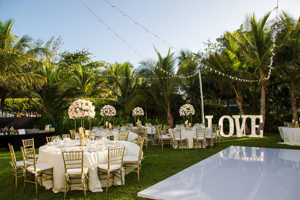Garden Wedding Setup