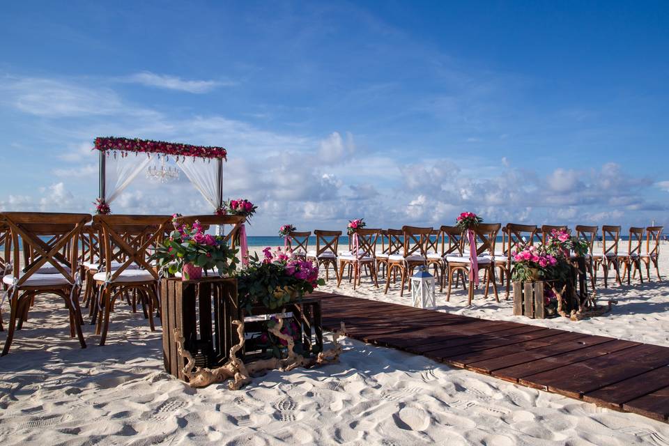 Beachfront Wedding Setup