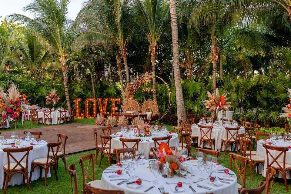 Garden Wedding Setup