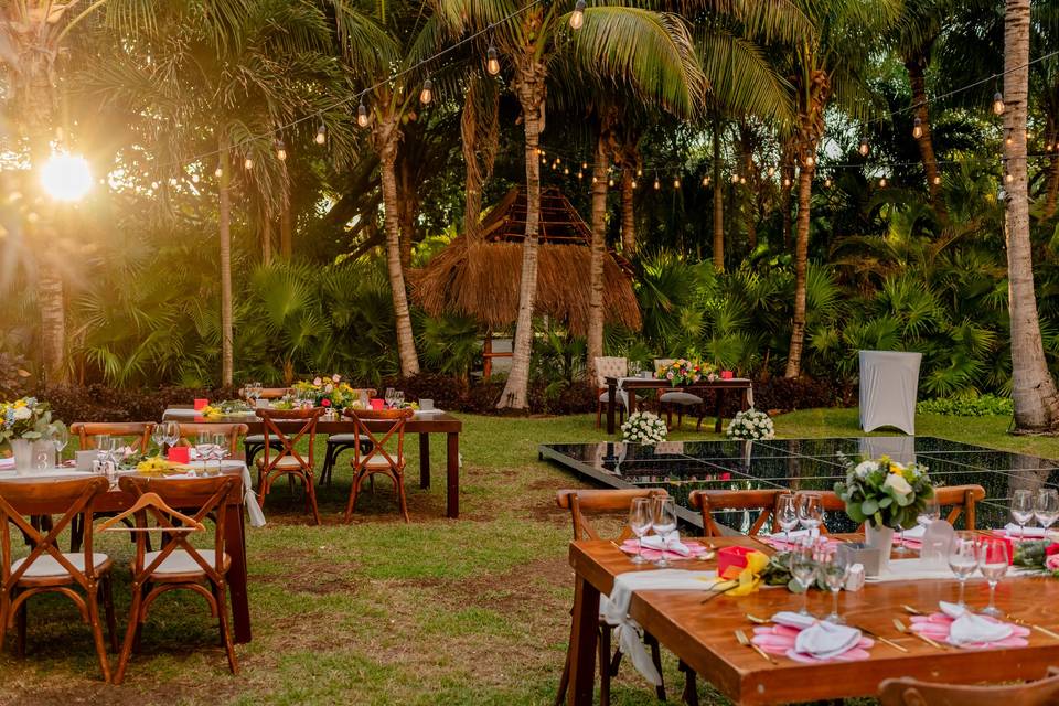 Garden Wedding Setup
