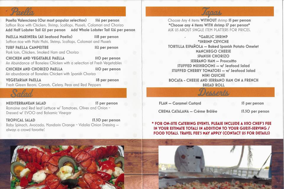 Our Menu