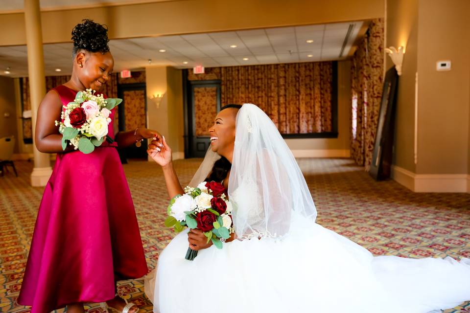 Bride and the Flower Girl