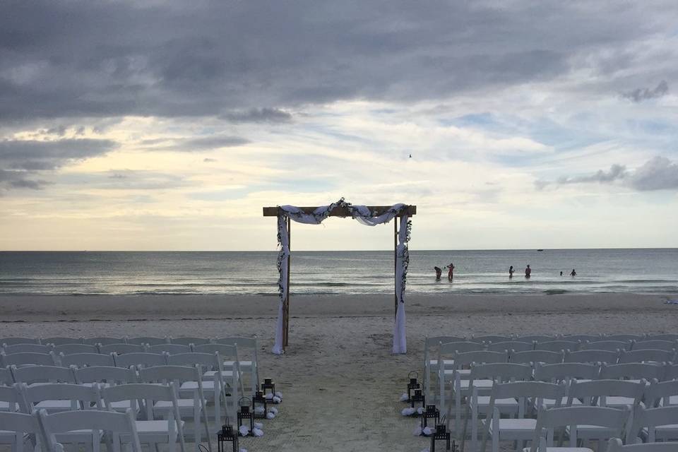 Wedding ceremony set-up