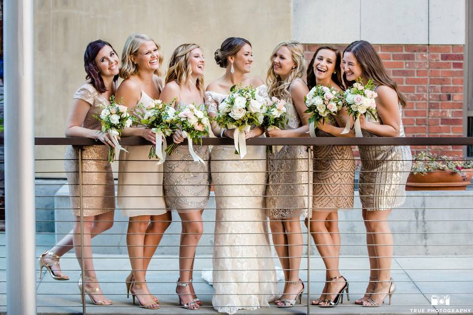 Bridesmaids and The Bride