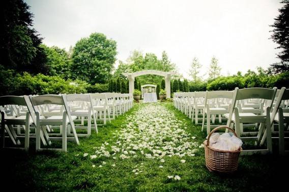 Outdoor wedding ceremony