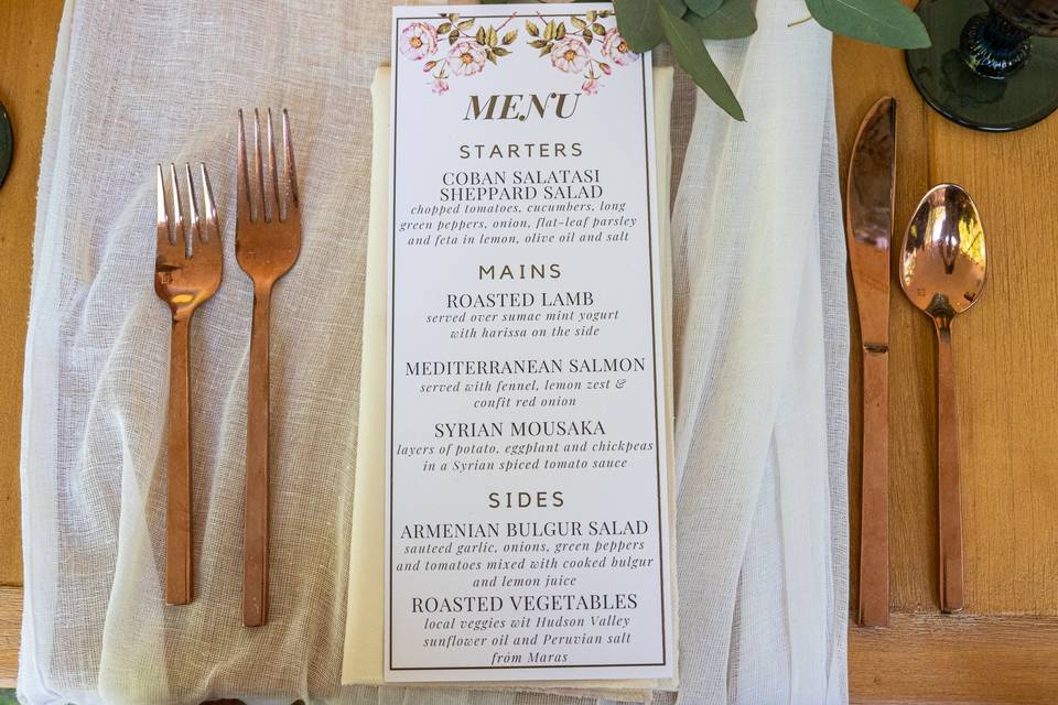 One of my fave menus to design