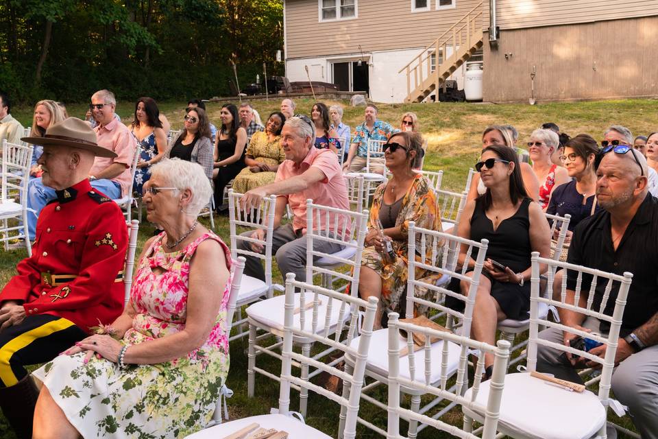 Backyard ceremony