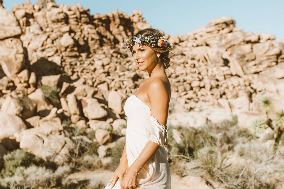 Desert wedding makeup