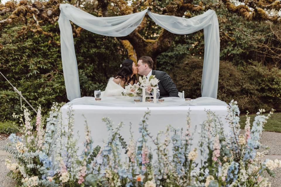 Sweetheart table floral