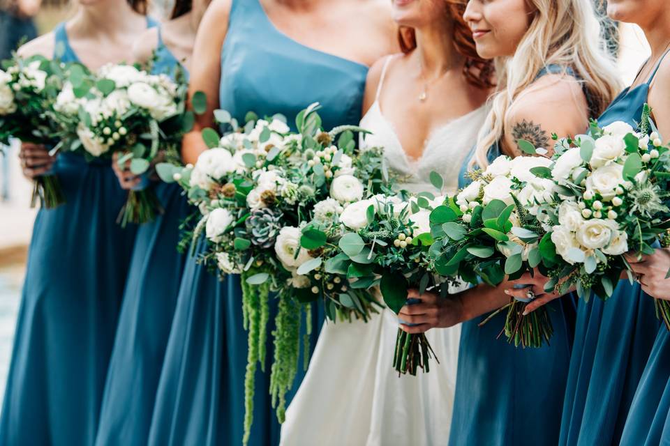 Bridesmaids + bridal