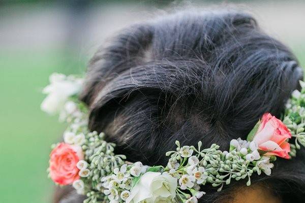romantic floral crown, flower girl