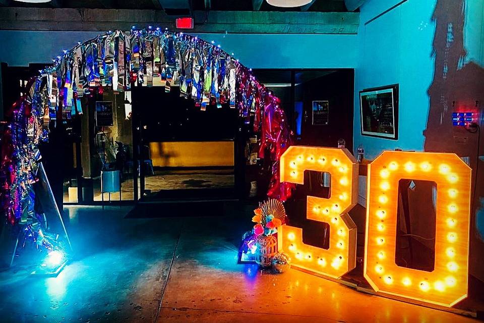 Lighted marquee letters and numbers