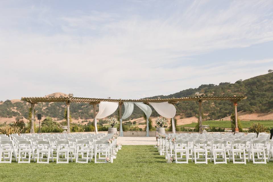 Wedding ceremony setup