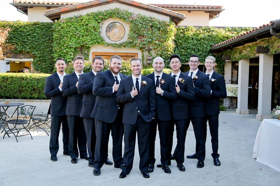 Groom and groomsmen