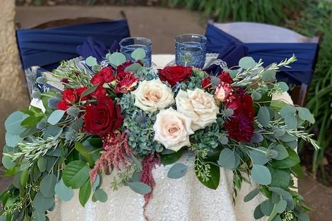 Rustic wedding centerpiece