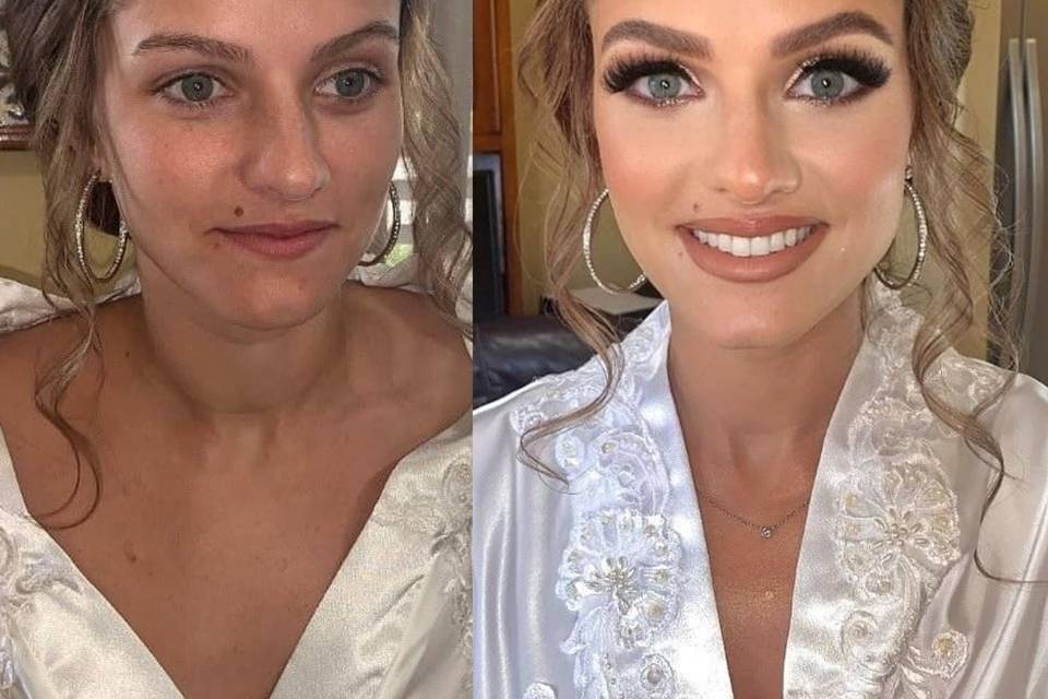 Bride before & after