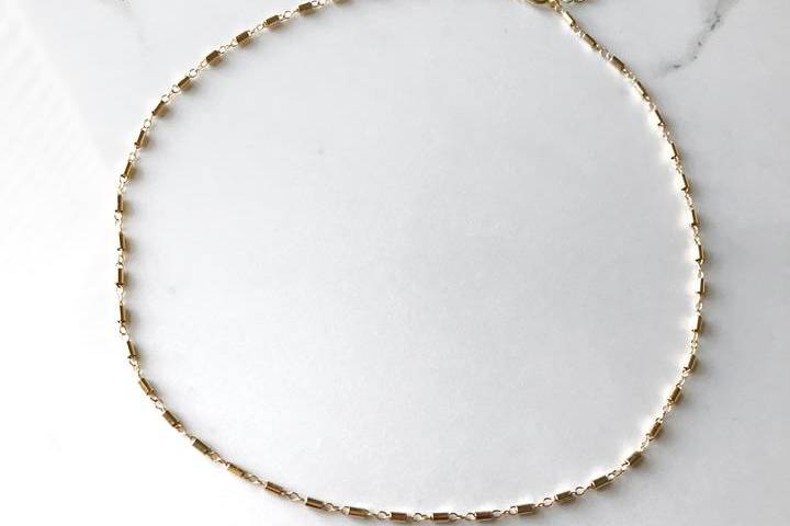 Bar link layering necklace