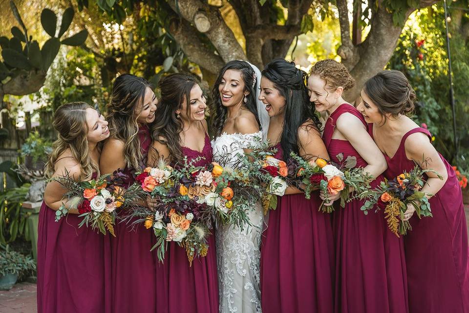 Bridesmaids in WIne