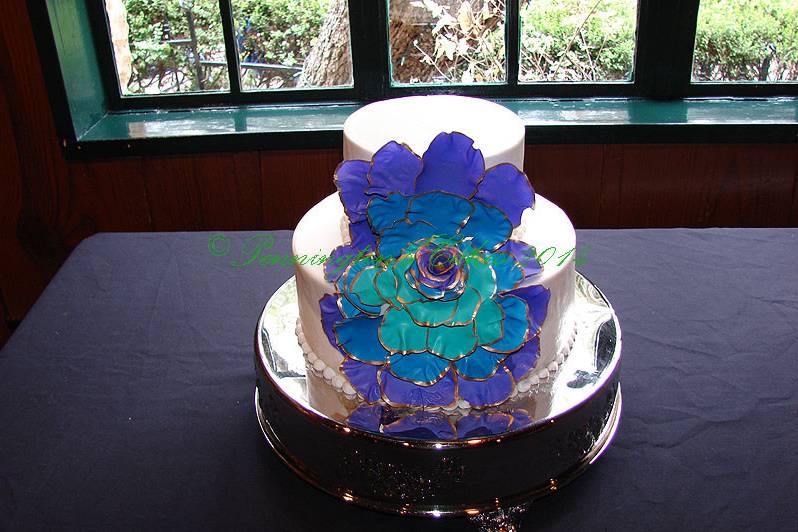 Blue flower decor