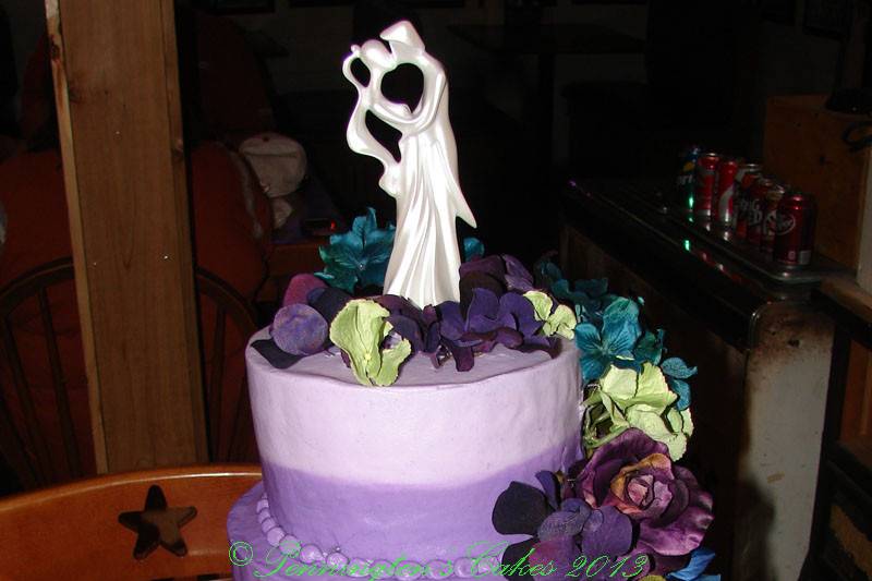 Colorful cake with purple theme