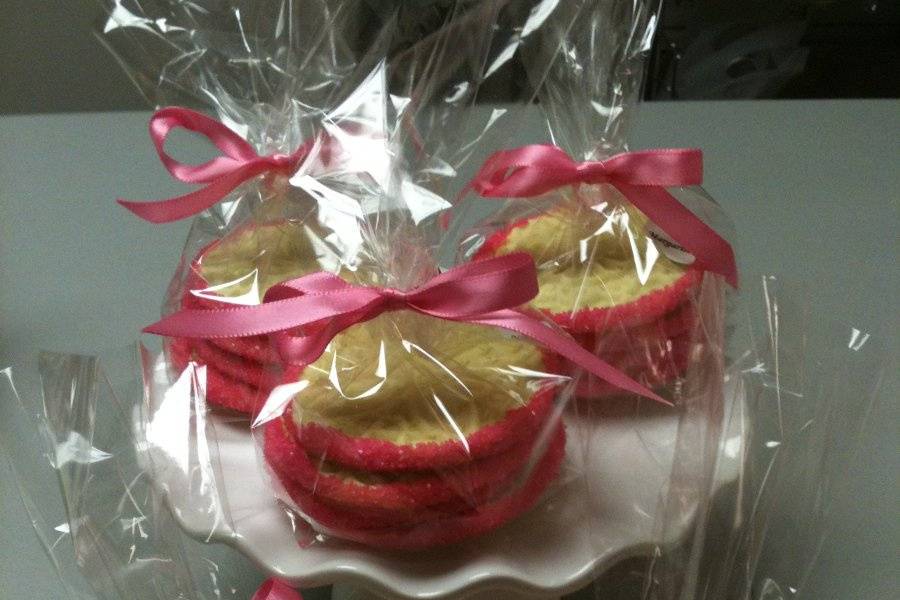Margarita pizzelle cookies rimmed with sugar and salt - taste just like the real thing - without the regrets in the morning!