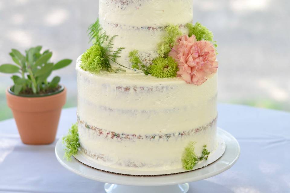 Vegan funfetti wedding cake