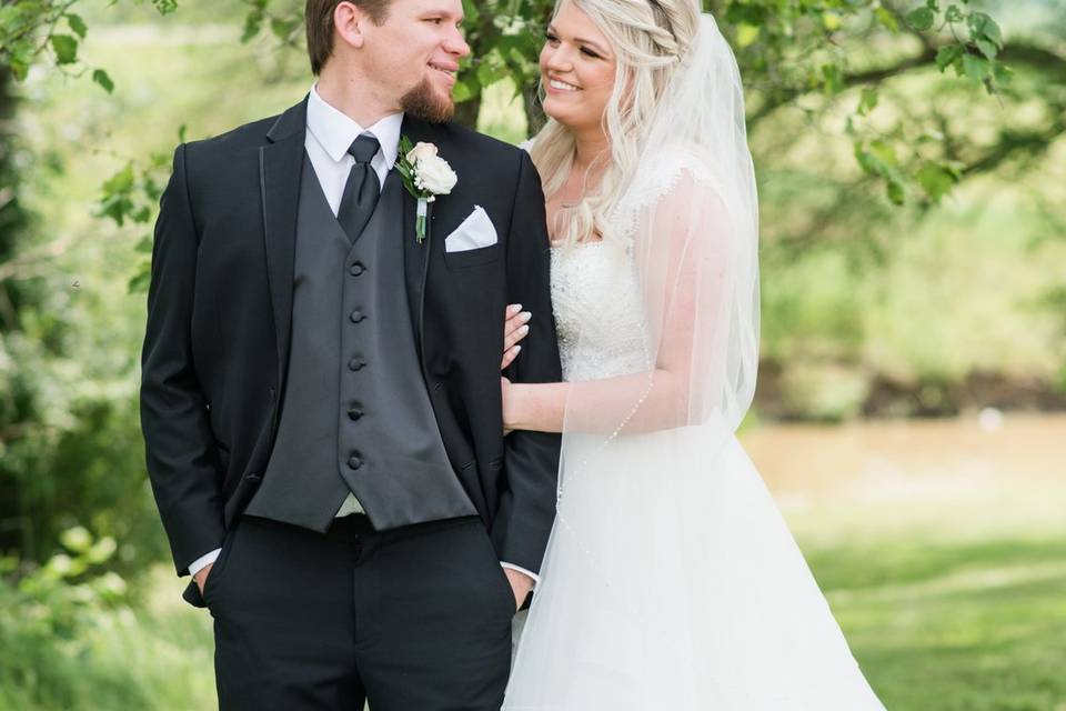 Bride and Groom on wedding day
