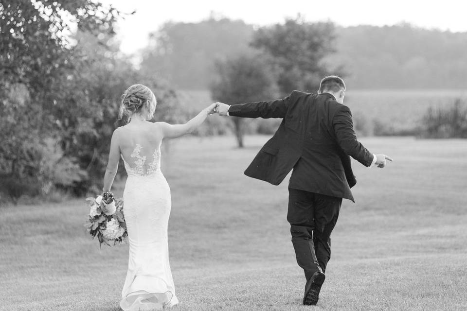 Black and white candid photo