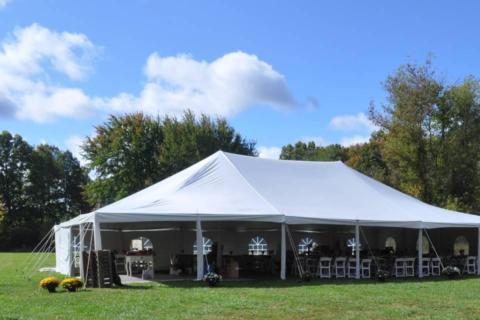 Exterior view of tent