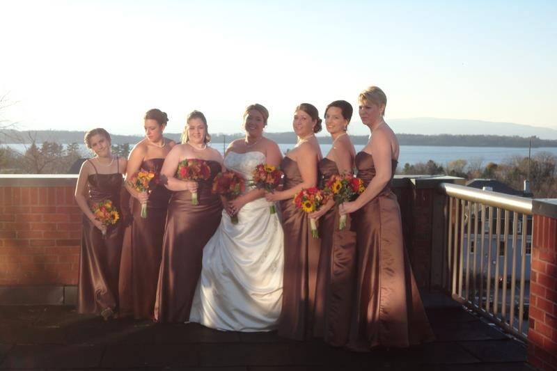 Bride and bridesmaids