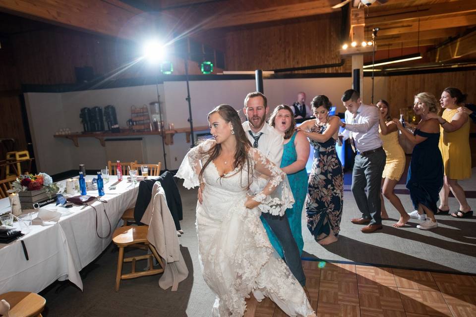 Conga Line at Wedding