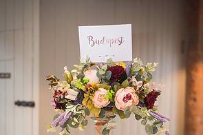 Rose gold centrepieces