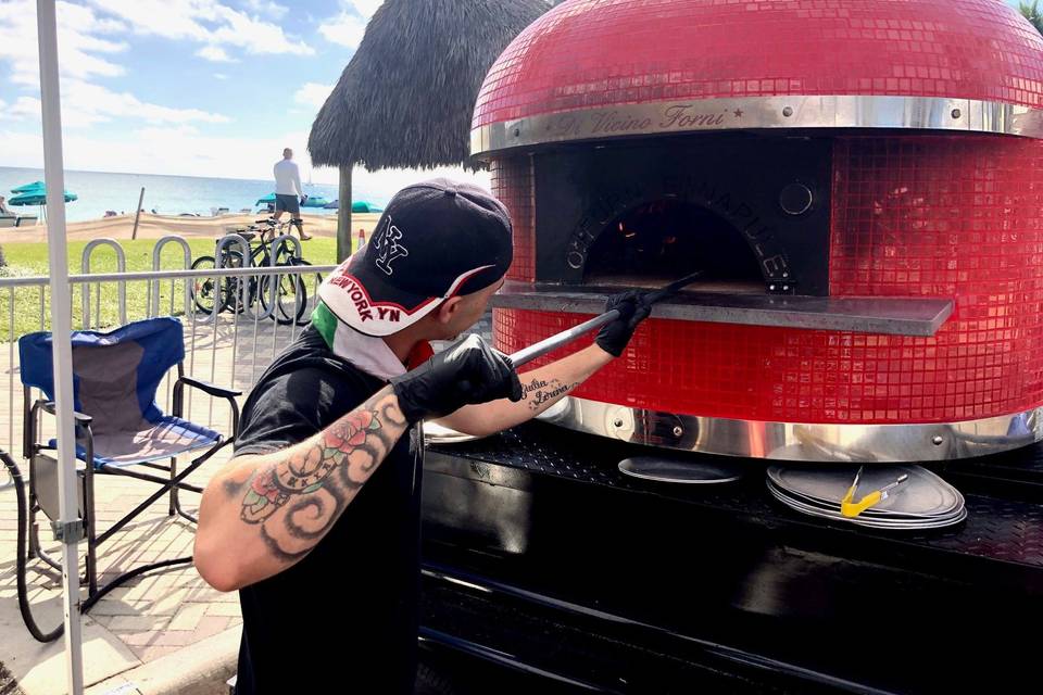 Onsite wood-fired pizza!