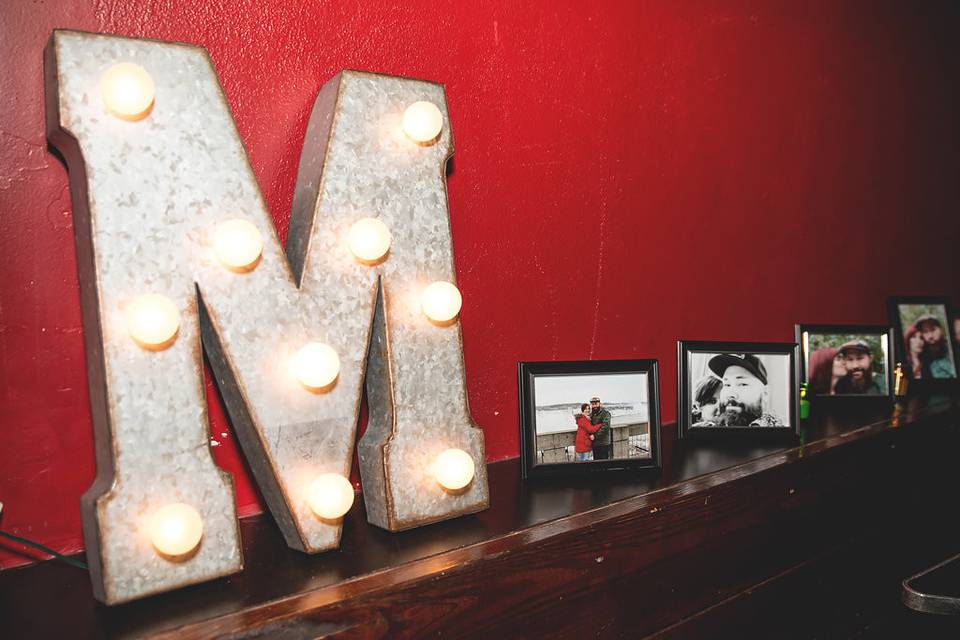 M with lights