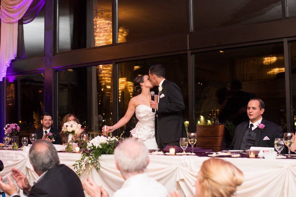 A reception kiss