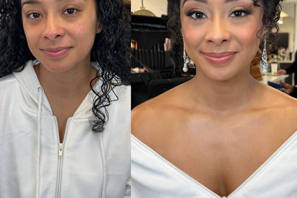 Curly hair bride