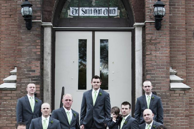 The groom and groomsmen