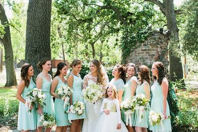 Bride and bridesmaids