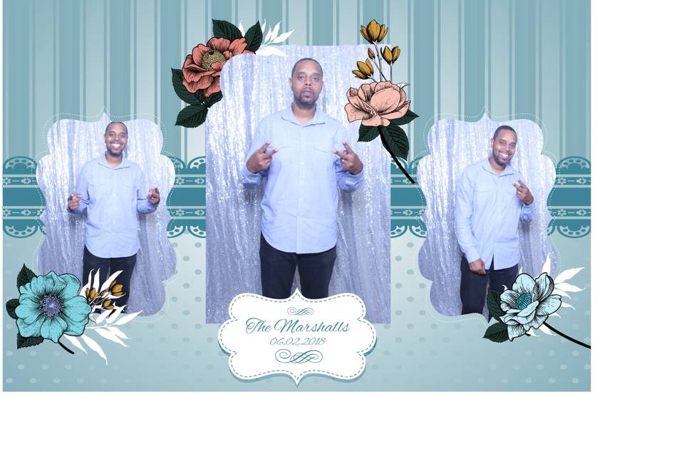 Photo booth with backdrop